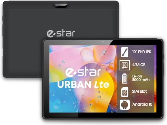 Image du produit Estar Tablet computer URBAN 1020L 64GB LTE (4G, 10.10", 64 Go, Noir)