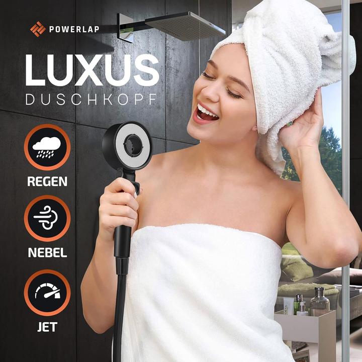 Produktbild Powerlap Duschkopf mit Filter & Booster Modus (3 Strahlarten)