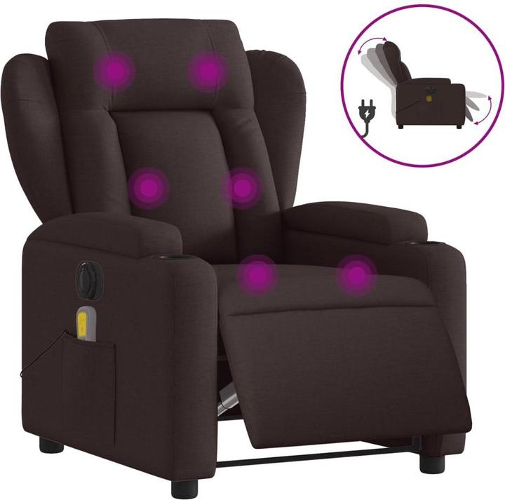Actual product image vidaXL Massage chair electric fabric