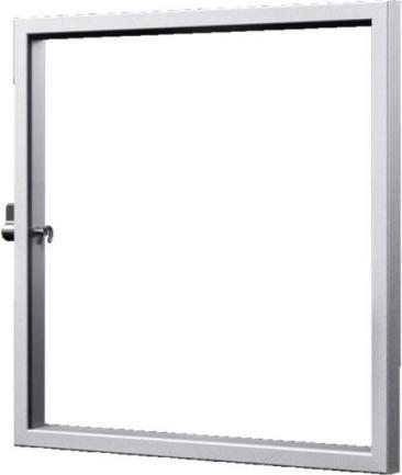 Actual product image Rittal AX 2760.010 Viewing window (L x W x H) 597 x 62 x 377 mm Acrylic glass Transparent 1 pc.