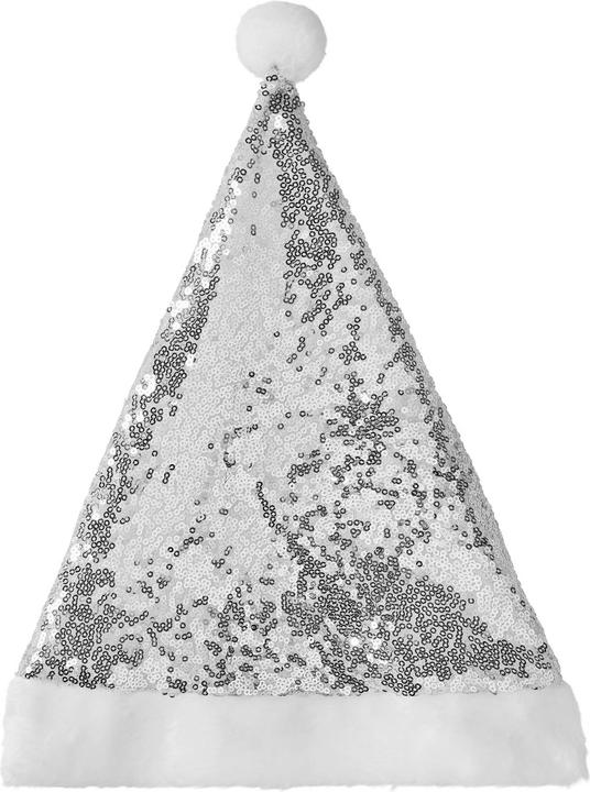 Actual product image tectake Santa Hat with Silver Sequins