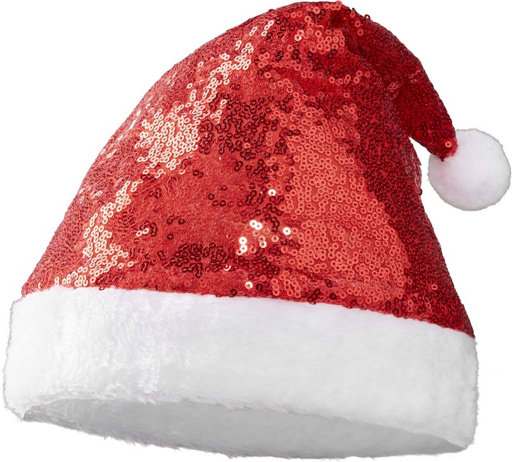 Image du produit tectake Chapeau de Père Noël avec paillettes rouges