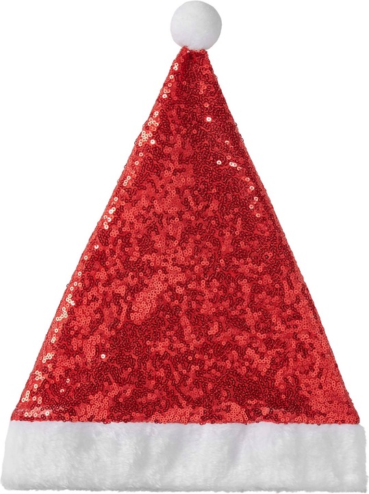 Image du produit tectake Chapeau de Père Noël avec paillettes rouges