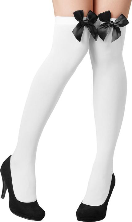 Produktbild tectake Overknee-Strümpfe mit schwarzer Schleife (One Size)