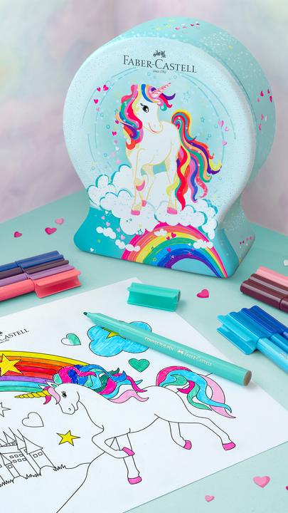 Immagine prodotto Faber-Castell Penna a punta di feltro Connec.Unicorn 33tlg (Multicolore, 33 x)
