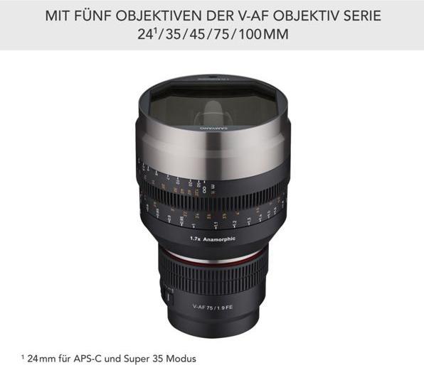 Actual product image Samyang V-AF Anamorphic Adapter