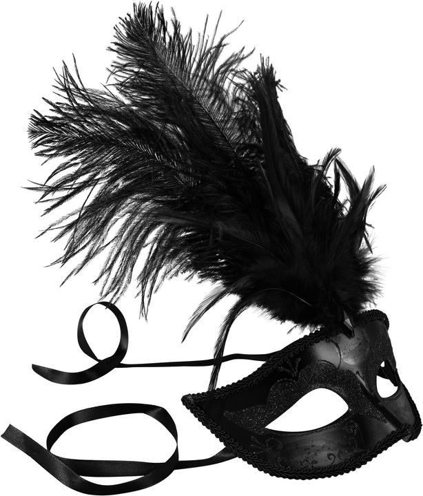 Actual product image tectake Venetian Mask with Feathers