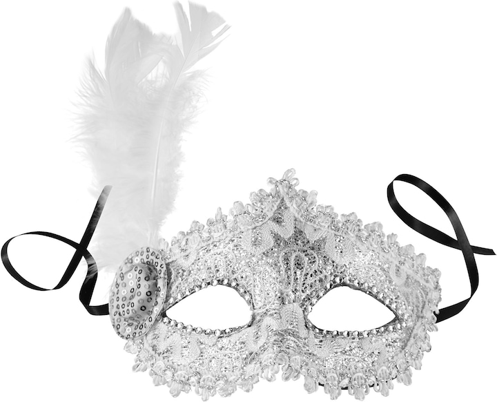 Image du produit tectake Masque vénitien avec une plume sur le côté