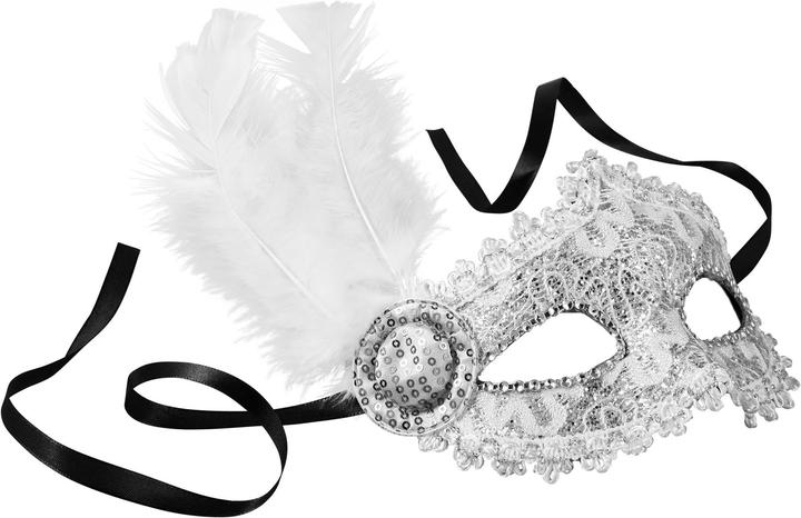 Image du produit tectake Masque vénitien avec une plume sur le côté
