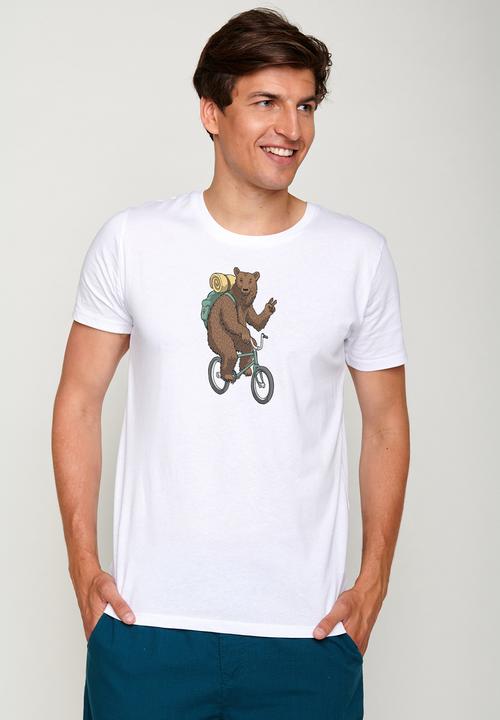 Actual product image Greenbomb T-Shirt Animal Bear Bike (XL)