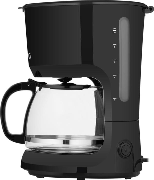 ECG KP 2116 Easy Drip-Brew-Kaffeemaschine, bis zu 10 Tassen Kaffee pro Füllung, Schwarz