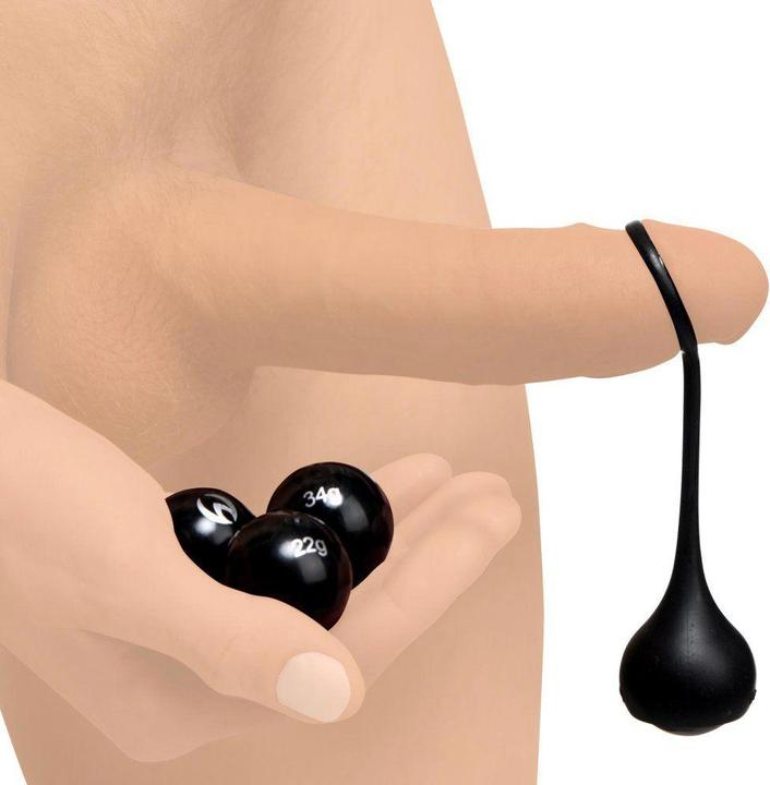 Produktbild Master Series Cock Dangler Silicone Penis Strap with Weights (3.60 cm)