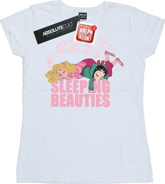 Actual product image Disney Womens/Ladies Wreck It Ralph Aurora And Vanellope Cotton T-Shirt (L)