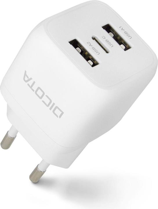 Image du produit Dicota Chargeur mural GaN à 3 ports (32W) UE noir (32 W)