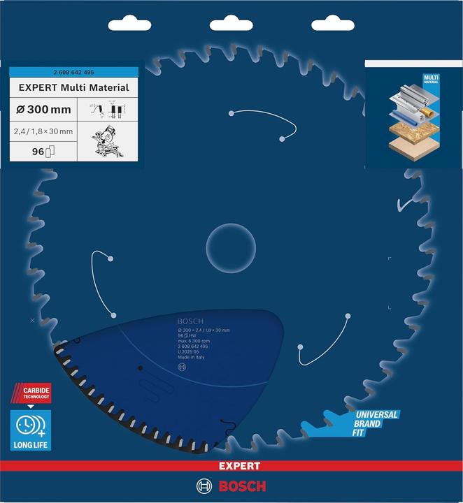 Actual product image Bosch Professional Zubehör Circular saw blade Expert for Multi Material, 300 x 30 x 2.4 mm, 96