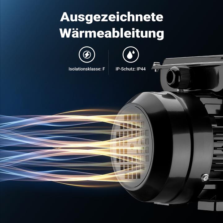 Image du produit Wiltec Elektromotor 1-phasig 4-polig Elektro Motor 0,75kW Einphasenmotor Motor