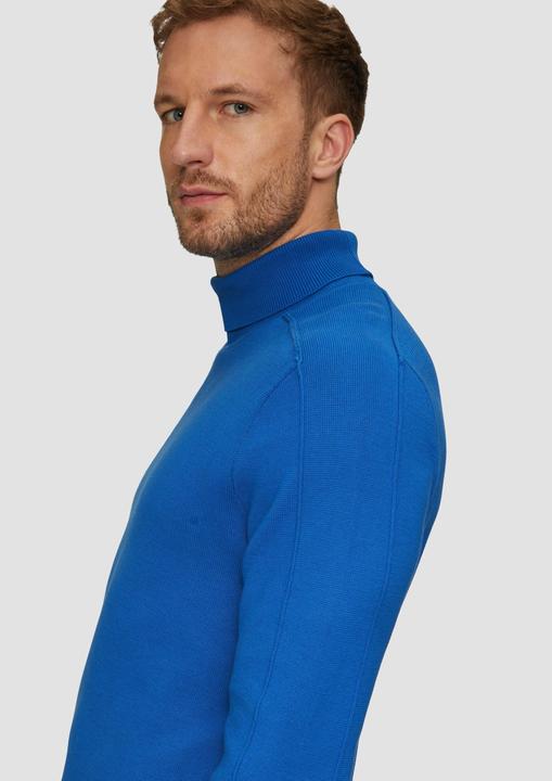 Produktbild s.Oliver Strickpullover Strukturierter Rollkragenpullover mit Naht-Details (M)