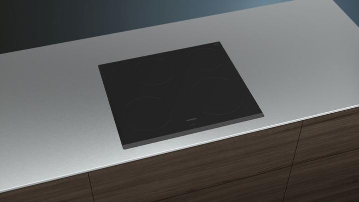 Image du produit Siemens iQ300, Table de cuisson électrique 60cm, noir, sans cadre, EA631GNA1E (59.20 cm, Table de cuisson en vitrocéramique)