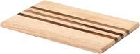 Produktbild Continenta Gummibaum Schneidebrett m. Streifen aus Akazie 30x19 cm