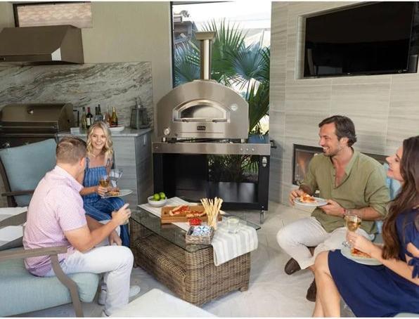 Actual product image Alfa Forni Futuro 2 Pizze Hybrid Silber Schwarz (Pizza oven gas)