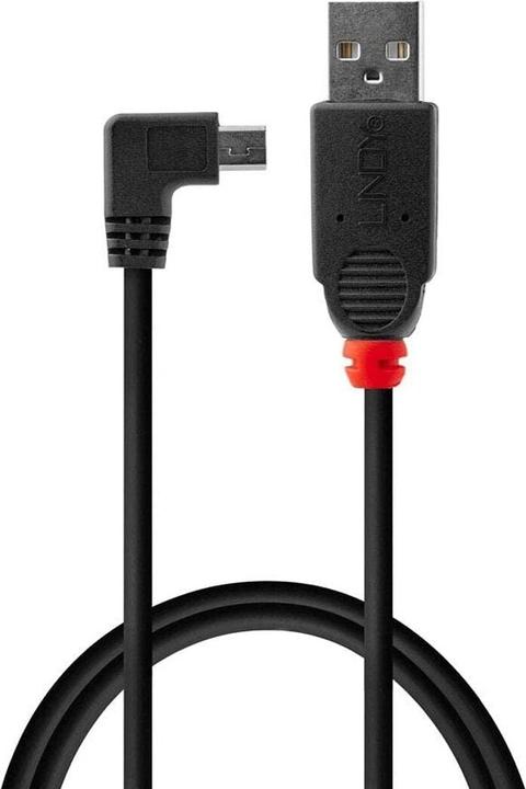 Produktbild Lindy Mini USB Kabel gewinkelt (0.50 m, USB 2.0)