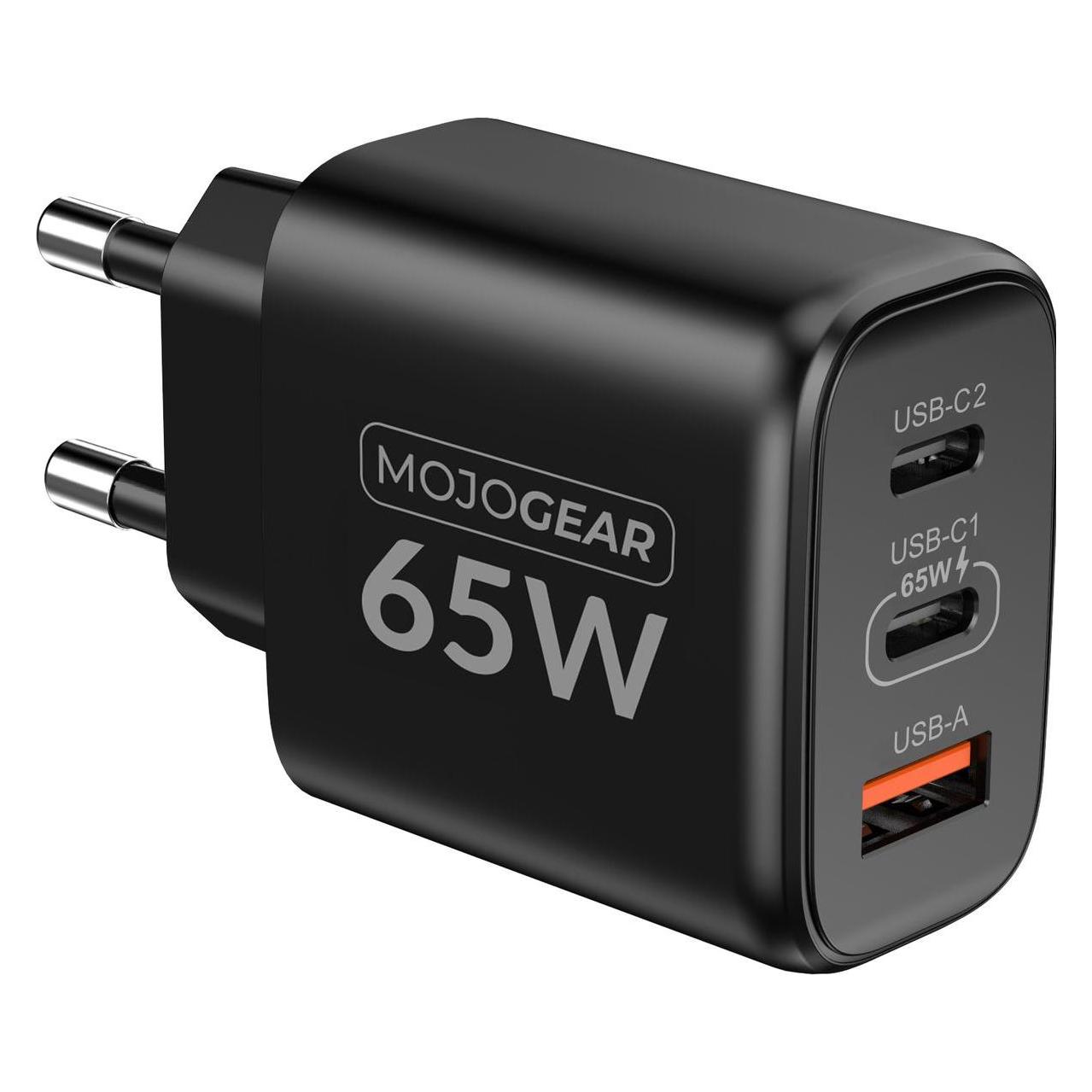 Mojogear Charge+ 65W Gan Usb Power Adapter (Mg-C01) (65 W), Usb Ladegerät, Schwarz