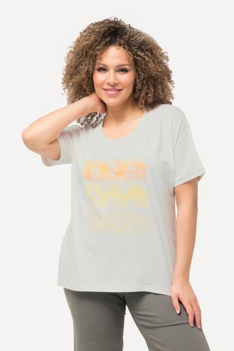 Image du produit Ulla Popken T-shirt à rayures oversized à col rond et manches courtes (54)