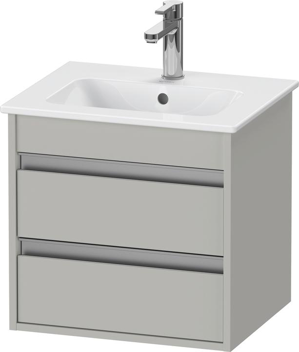Actual product image Duravit Ketho vanity unit wall-mounted Compact 6444, 2 drawers, incl. siphon cut-out and apron, 600m (50 x 41 x 48 cm)