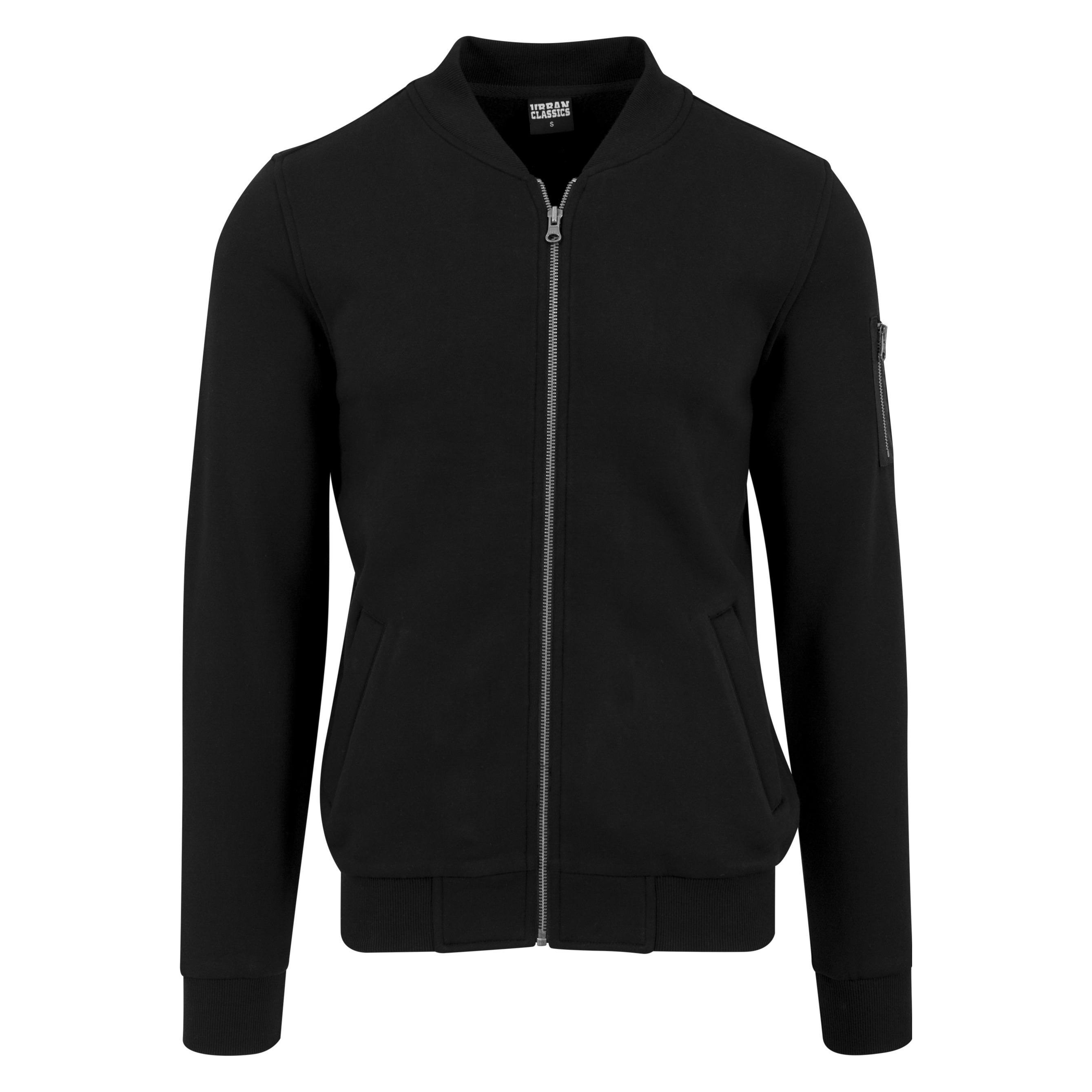 Urban Classics, Herren, Leichte Jacken, Sweat Bomber Jacket, Schwarz, (S)
