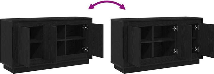 Image du produit VidaXL Sideboard Schwarz Eiche 102x35x55 cm Ingenieurholz (102 x 35 x 55 cm)