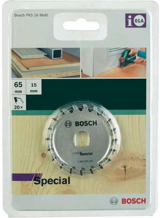 Produktbild Bosch Zubehör Kreissägeblatt für Tauch- und Handkreissägen D= 65 mm Bohrung= 15 mm Z= 20