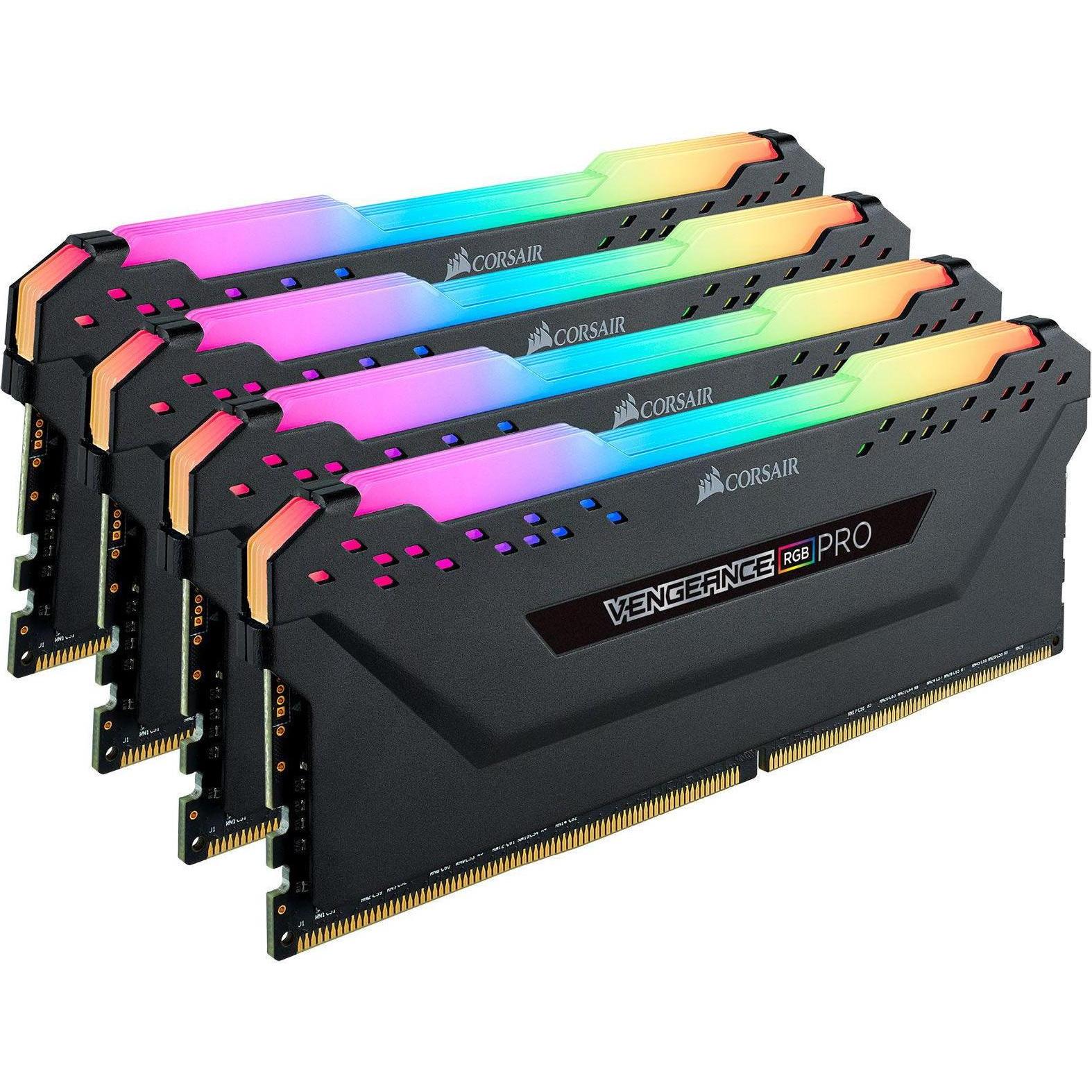 Thumbnail - Corsair Vengeance RGB Pro (4 x 16GB, 3600 MHz, DDR4-RAM, DIMM), RAM, Schwarz