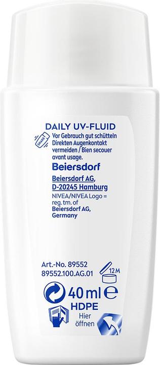 Immagine prodotto NIVEA Derma Skin Clear Daily UV Fluid LSF 50+ (40 ml, Fluido viso, SPF 50+)