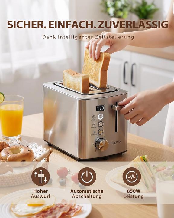 Produktbild Zachvo Toaster mit Brötchenaufsatz