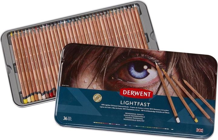Actual product image Derwent Lightfast coloured pencils, 4 mm, multicoloured, 36 pieces (36 x)