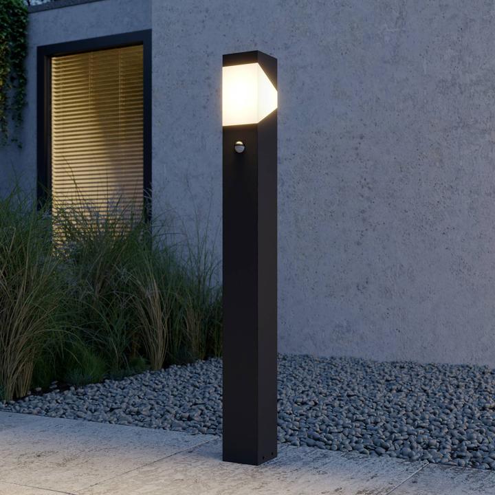 Actual product image Lucande Kiran Outdoor Garden Light w/Sensor H100 Graphite (E27, IP44)