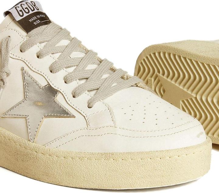 Produktbild Golden Goose ballstar sneakers in leather color white and silver (39)