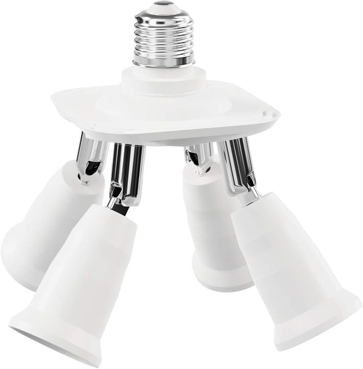 Actual product image Ledscom.de E27 4-fach Splitter-Adapter Set (3 Stück)