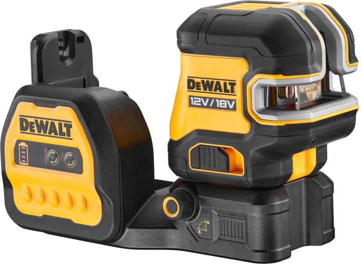 Actual product image DeWalt Nivel Láser autonivelante VERDE de líneas en cruz + 5 puntos XR 18V/12V con batería 18V LiIon 2Ah