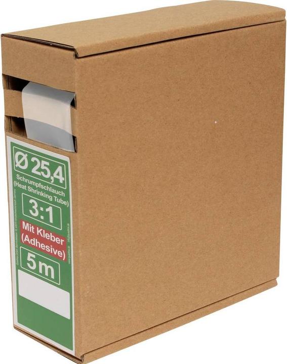 Quadrios 25CA506 Schrumpfschlauch mit Kleber Transparent Schrumpfrate:3:1 5 m (1 x)