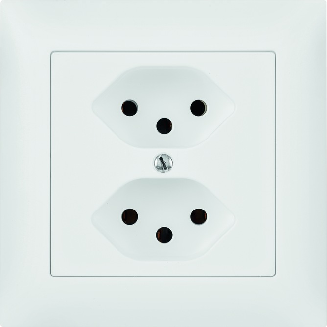 Actual product image Feller UP socket 2xT13 white