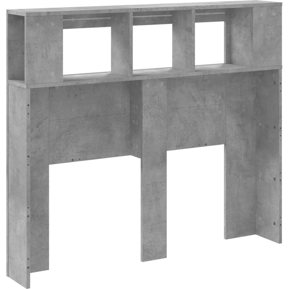 VidaXL, Bett Zubehör, LED-Kopfteil Betongrau 120x18,5x103,5 cm