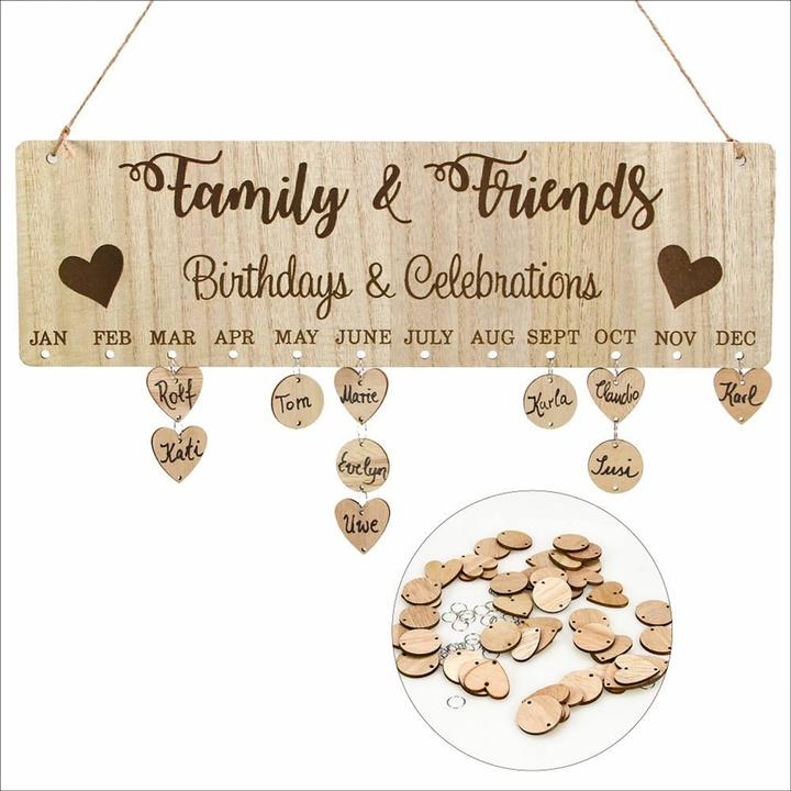 Immagine prodotto Safe Calendario di compleanno in legno, 40 x 30 cm