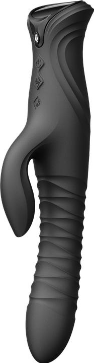 Produktbild Zalo Rabbit-Vibrator mit Stossfunktion – Schwarz