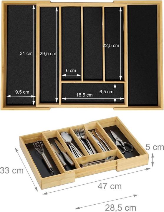 Actual product image Relaxdays Cutlery tray