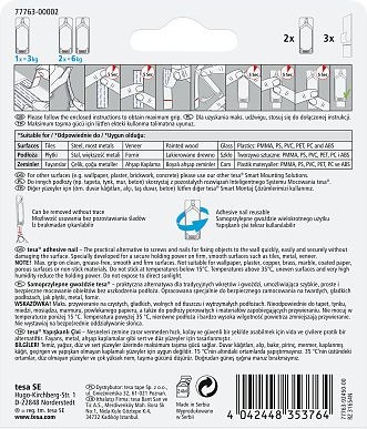 Produktbild tesa Klebenagel für Fliesen & Metall, 3kg Halteleistung, spurlos ablösbar & wiederverwendbar, 4 Nägel