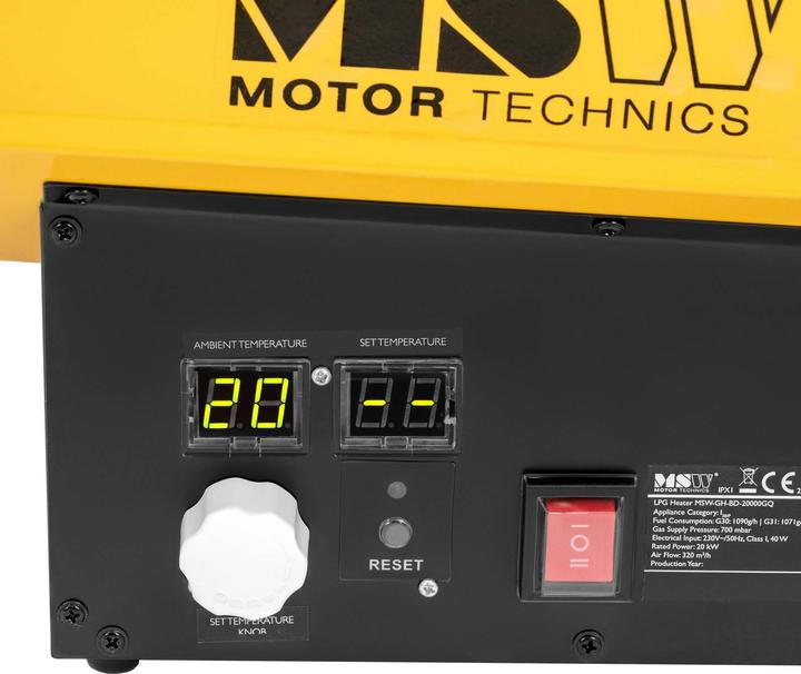 Produktbild MSW Gasheizer 20 kW 160 m² Gasstrahler Gas-Heizgebläse Zeltheizung Gaskanone (20000 W)