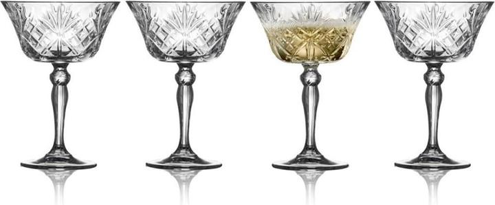 Lyngby Champagnerglas Melodia 4 Stück, 26 cl (26 cl, 4 Gläser, Sektgläser)