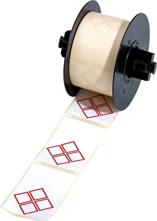 Brady MNK-CLP-105x155-L4B-B7610-0.2, Papier, Weiss, matt, 105.00 x 155.00 mm, Layout L4B(4 rote Rau (15.50 cm)