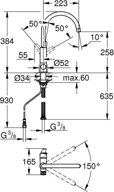 Produktbild Grohe Kchenarmatur mit Filterfunktion Blue chrom glnzend 31723000